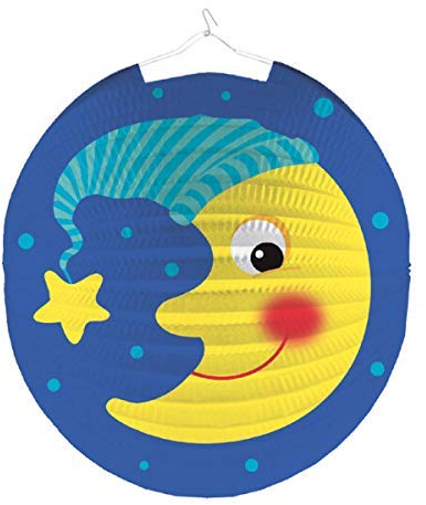 Riethmüller Papierlaterne Mond mit Mütze 25 cm für St. Martin