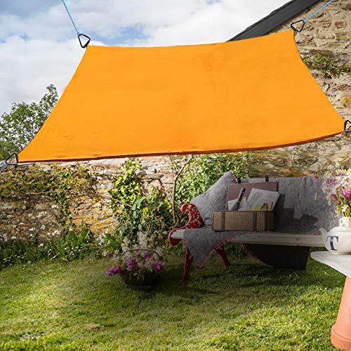 Green Bay Square Anti-UV Sun Shade Sail Outdoor Patio Party Sunscreen Canopy Sunsail 4x4m Orange