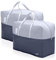 75L Clothes Storage Bags with Zips, 2 PCS Oxford Cloth Duvet Storage Bag King Size, Breathable Underbed Storage Bags for Clothes, Quilt, Blankets, Bedding, Sturdy Large Storage Bags, No-Smell