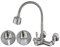 SJQKA-mitigeur Mural Cuisine,Matériau En Acier Inoxydable 304 De Qualité Alimentaire,Rotatif à 360 ° Robinet Mural De Cuisine Des Trous De Montage 6.3CM-24CM