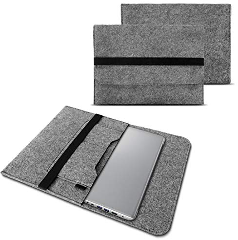 NAUC Schutzhülle kompatibel für Lenovo Yoga C740 Netbook Ultrabook 14 Zoll Laptop Filz Case Laptoptasche Sleeve Hülle, Farben:Grau