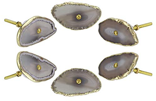 Mangsen Lpraer Möbelknöpfe Türgriffe Knauf Schrankknöpfe Schubladenknöpfe Dekorative Möbelgriff Kleiderhaken Garderobenhaken mit Schrauben 6er (Primärfarbe)