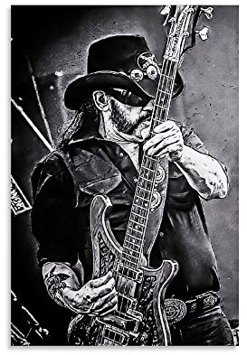 JUYT Lemmy Kilmister Leinwand-Kunst-Poster und Wandkunstdruck, modernes Familienschlafzimmer, 40 x 60 cm