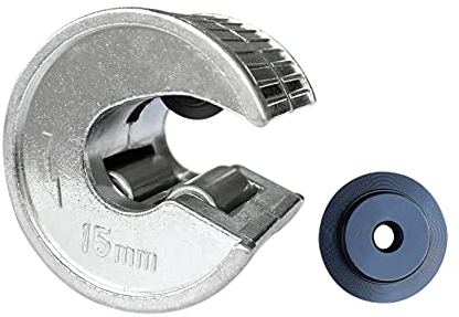 PLOWFAR Coupe-tube en cuivre de 15 mm - Corps en alliage de zinc avec 1 roue de coupe de rechange