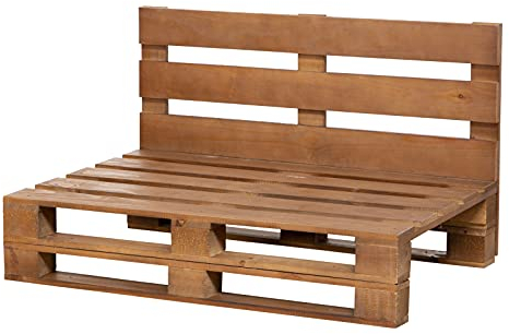 Palettensofa geschliffen und gebürstet, für drinnen und draußen, Sessel/Sofa aus neuen Paletten für die Terrasse (60 x 60 cm, Nussbaum)