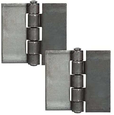 Ilyapa Strapazierfähiges 10,2 x 10,2 cm schweißbares Torscharnier – Packung mit 2 Stoßscharnieren für schwere Tortüren – Schweißnaht zur Installation