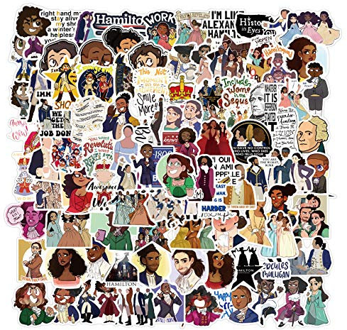 Famous Musical of Hamil-ton 50 Pcs Stickers Pack,Waterproof for Laptop Decal,Laptop Hydro Water Bottle Car Cup Computer Guitar Skateboard Luggage Bike Bumper, Kid/Teen Adult DIY Gift Stickers