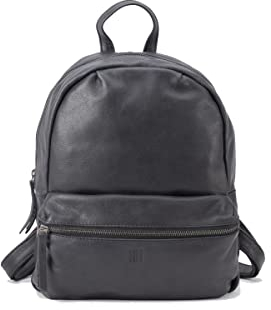 Biba Tasche für Damen aus echtem Leder, Rucksack Leather Jersey X JEX7L, Langen Griff, Reißverschluss, Echtes Rindsleder, Schwarz Farbe