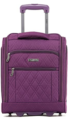 Flight Knight easyJet Underseat Carry On Non Priority Approved Hand Luggage Case - 2 Wheels - Ultra Lightweight Durable Soft Case Textile Cabin Suitcase 42x35x20cm