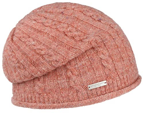 Seeberger Mevoja Beanie Strickmütze Wintermütze Damenmütze Damen - mit Futter, Oversize Winter Herbst-Winter - One Size Koralle