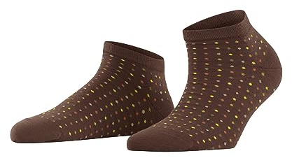 FALKE Damen Sneakersocken Multispot W SN Baumwolle kurz gemustert 1 Paar, Braun (Brandy 5167), 39-42