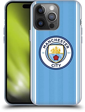 Head Case Designs Officially Licensed Manchester City Man City FC Home 2023/24 Badge Kit Soft Gel Case Compatible With Apple iPhone 14 Pro