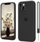 SupVict iPhone 13 Hülle Silikon Case mit Herz, Hanyhülle iPhone 13 Ultra Dünn mit Microfiber, Kratzfeste Rundumschutz Case Stoßfest Slim Schutz Hülle für iPhone 13 6.1'' Schwarz