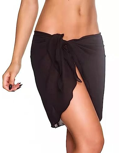 Strandtuch,Damen Strand Sarong,Bikini Vertuschen,Wickelrock, Chiffon Badeanzug,Strandrock,Wrap Kurz,Damen Strandkleid,Bikini Rock,Kurz Bikini Cover Up,Für Urlaub Sexy Strandkleider,50 x 140 cm