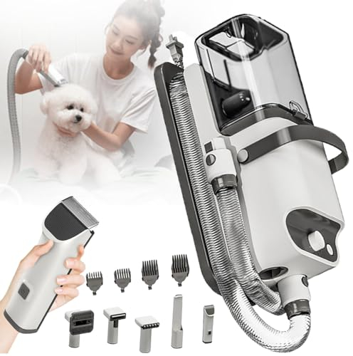 Aspirapolvere Per Peli Di Cani E Gatti,Tagliatori Di Cani,Aspirapolvere Da Toelettatura Professionale Con Grande Capacità Di Grande Livello,5 Strumenti Per La Toeletta