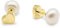 Boucles d'oreilles en perles de culture blanches 7,5-8 mm avec bain d'or 18 carats en argent sterling 925 - Élégance classique, 7.5-8 mm, Argent, Perle
