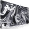 Sevenpers Mauspad XXL,900x400x3mm Groß Fluid Art Gaming Mauspad,Camouflage Farbe Schreibtischunterlage,Waschbares Mousepad für Gamer,PC,Maus und Tastatur(Grau)