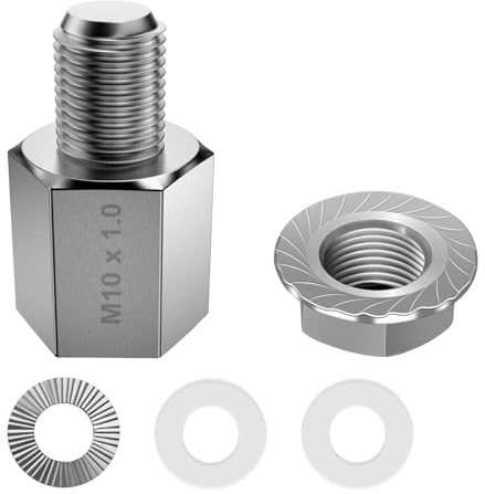 NICEDACK Fahrrad Achsadapter für Achsgewindegröße M10 x 1,0 Vollachse, Fahrrad Anhänger Kupplungs Adapter, （Stück）