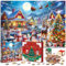 Puzzle-Adventskalender 2024 für Kinder und Erwachsene, 1008 Teile, Puzzle, 24 Tage, Countdown-Kalender, Familienspiel, Weihnachtsgeschenke für Kinder und Erwachsene, Weihnachtsdorf (70 x 50 cm)