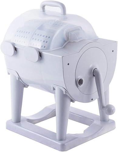 Lavadora manual portátil, Lavadora de turbina de manivela, Lavadora y secadora manual sin electricidad, para apartamentos de dormitorios de camping