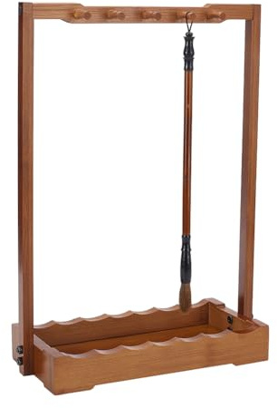 nbeads 10 Broche Porte-pinceau de Calligraphie, Porte Stylo Support pour Pinceaux de Calligraphie Chinoise Étagère en Bois Support pour Pinceaux pour la Fête des Pères pour les Débutants