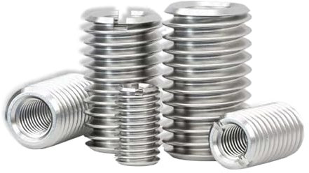 Inserts filetés Adaptateurs de filetage, écrou de réduction de manchon, 10 pièces M2-M16 en acier inoxydable 304, filetage intérieur et extérieur, vis fendue, filetage de fil, manchon d'insertion, cou