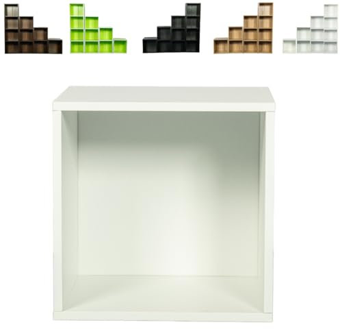 Deejaah Wooden Book Shelf 30x30x30cm, Single Cube Storage Unit, Versatile Shelving Display Cabinet, Small Storage Organizer for Living Room, Bed Room & Office