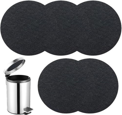 SGERUFZ 5 Pcs Antiolor para Cubo de Basura Filtros Redondos Filtros de Carbón Activado para Cubo de Basura