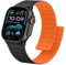 Anlinser Compatible with Apple Watch Strap 49mm 46mm 45mm 44mm 42mm, Double Side Reversible Magnetic Band for iWatch Ultra 2 SE Series 10 9 8 7 6 5 4 3 (Black/Orange)