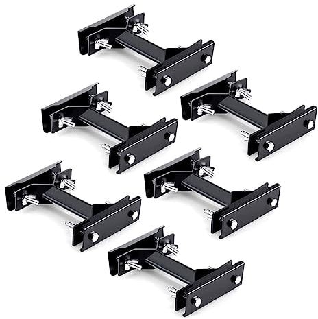 Ujjdwiurgh 6Pack Steel Umbrella Clamp Mount on Deck Rail or Fence,Adjustable Umbrella Clamp Mount,Outdoor Patio Umbrella Mount Holder