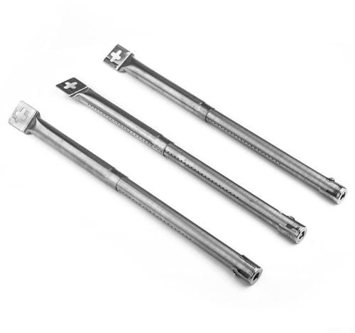 Lot de 3 brûleurs de rechange en acier inoxydable pour barbecue - Longueur réglable de 30 à 45 cm - Pour différents barbecues à gaz