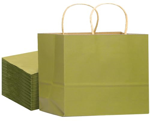 Gcardist 16PCS Gift Paper Bags 32x25x11cm Large Gift Bag with Handles Bulk ForestGreen Bags Multiple Uses (12.6x10x4.3Inch,Wide Large)