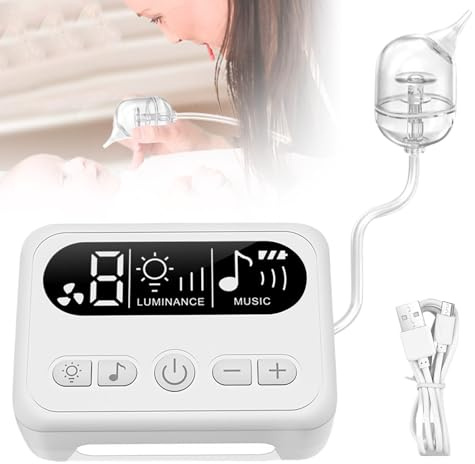 Mouche Bébé Electrique, Aspirateur Nasal Pour Bébé, Aspirateur Nasal Rechargeable, Mouche Bebe Rechargeable 9 Niveaux D'aspiration Pour Le Nez De Bébé Avec 3 Buses En Silicone Pour Nouveau-Nés