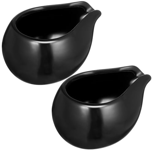 HIAKDOFT Keramik-Milchkännchen 2Er-Set Haushaltsmilchbecher Kleine Kaffeetassen Honigbecher Für Milch Kaffee Saft Und Wasser Für Küche Esszimmer Party