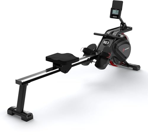JASPORT RE3 Wasser-Rudergerät mit Stahlrahmen, 14 L Tank, für Zuhause | Realistisches Ganzkörpertraining mit 12-Blatt-Schaufel, leise, platzsparend, LCD-Display, per Bluetooth mit Kinomap nutzbar