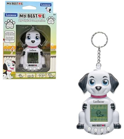 LEXIBOOK, My Best-E Dog Console, JLMBDOGLXB | LCD screen, Keychain included, White