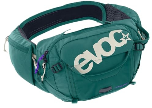 EVOC HIP Pack PRO 3 – Hüfttasche für Bike & Trail (3L Fassungsvermögen, Air Flow Contact System, Aero Flex Hüftgurt, Hüftgurttaschen & Flaschenhalter)