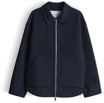 OPUS Damen Jacke | HILLVYN Loose Jacke aus hochwertigem Wolle Mix Coal Blue, 36