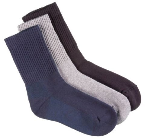 Compressana GoWell Med Multi - besonders dehnbare Socken - ideal bei breiten Füßen, Schwellungen und Deformationen - Größe IV - Farbe blau - 1 Paar