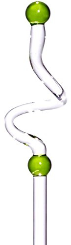 CRISTALICA Exklusiver Handgeformter Orchideenstab Rankhilfe Spiralo Grün H ca. 40 cm Handgeformt in Deutschland