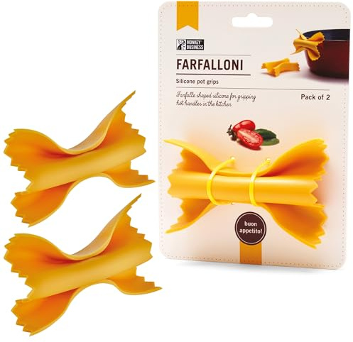 Monkey Business Farfalloni-Shaped Pot Holders – Mini Silicone Pinch Mitts | Fun Silicone Pot Gripper & Kitchen Gadget | Quirky Pasta-Inspired Kitchen Gadgets Collection