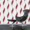 Red Glitter Waves Silver White Quality Textured Vinyl Feature Wallpaper