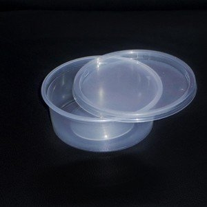50 X 8oz Microwave Plastic Clear Containers with Lids- Dishwasher Safe/Freezer/Microwave