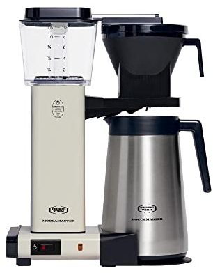 Moccamaster KBGT, Kaffeemaschine mit Thermoskanne, Filterkaffeemaschine, Off-White, 1.25 Liter, Farbe