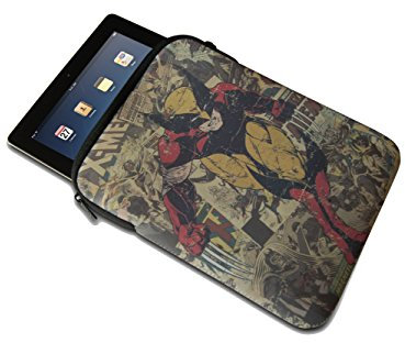 PDP IP-1525 Marvel - Funda de neopreno para iPad, tablets o e-readers (25,40 cm) con diseño de Lobezno
