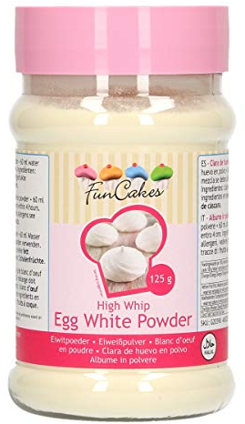 FunCakes Blanc D'oeuf en Poudre Spécial Pâtisserie 125 g: Remplace les blancs d'œufs crus dans toutes vos recettes – Idéal pour la préparation de glaçage royal - 125 Grammes