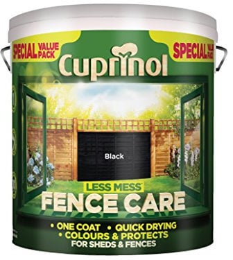 Cuprinol LMFCBL6L Less Mess Fence Care Black 6 Litre, 6l