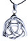 Kiss of Leather großer Keltenknoten Anhänger aus Edelstahl mit Baumwollband Ed. 145