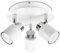MiniSun | Modern Chrome and White Adjustable 3 Way Round Plate Ceiling Spotlight | Ceiling Spots, Home Décor & Improvement Essential | Includes 3 x 5W GU10 Warm White LED Bulbs