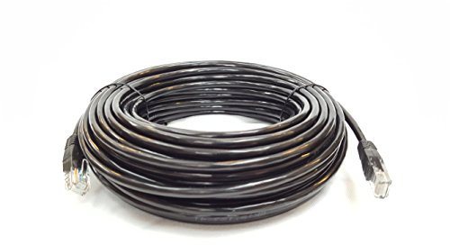 Cable Sourcing - 40m (131 ft) CAT5e Cable, Outdoor External Ethernet Cable, 100% Solid Copper, Network Cable, LAN, Router, WiFi 6, CCTV, 1000mb (Gigabit), RJ45 Plugs